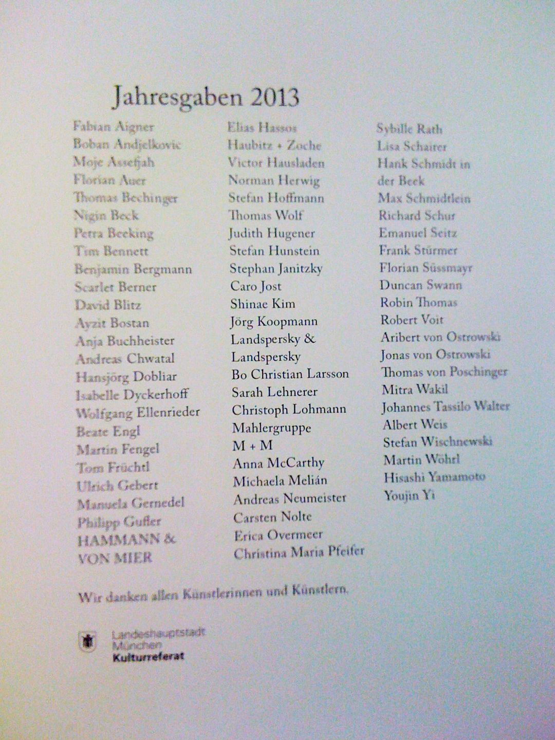 List 2013