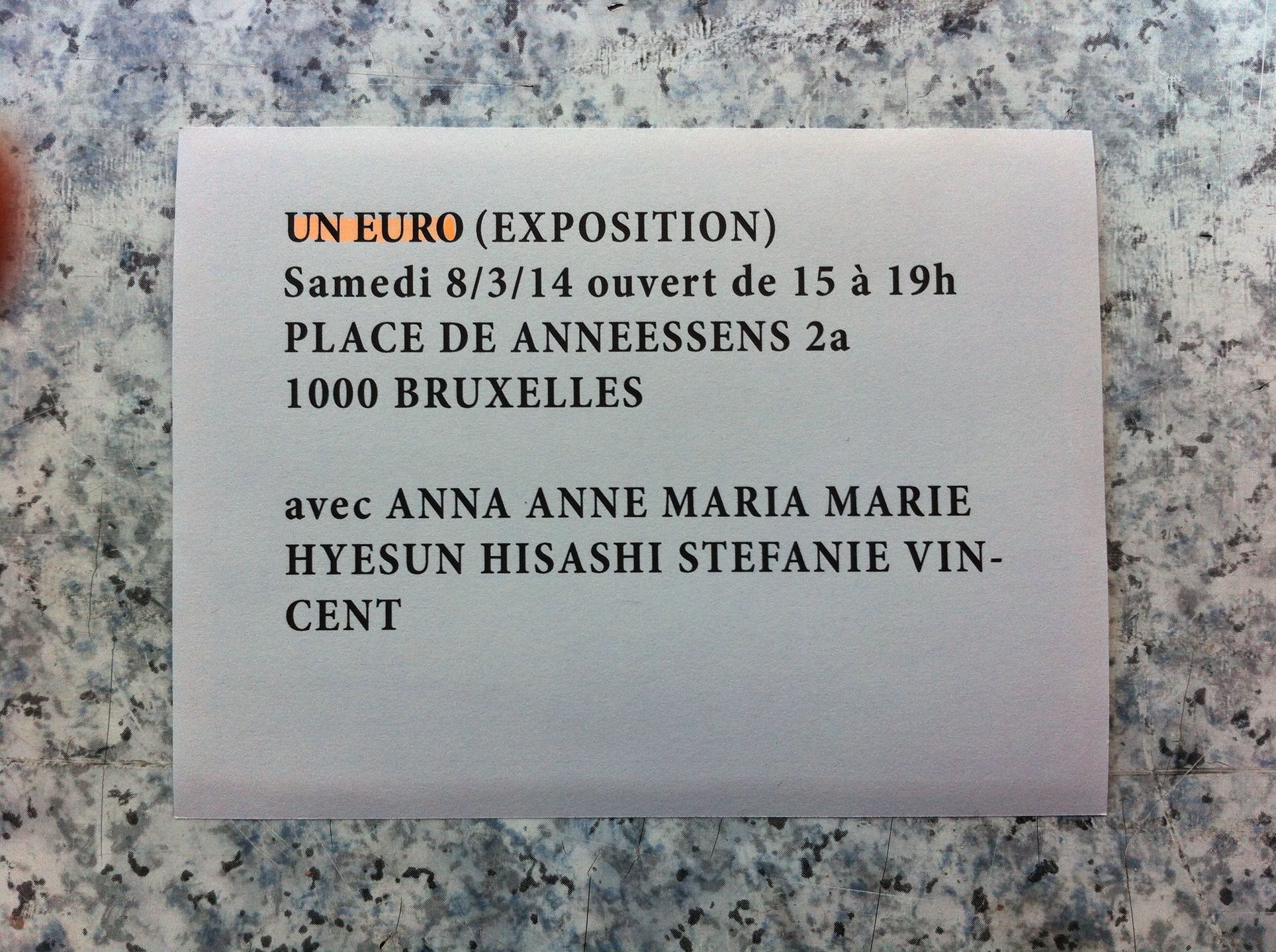 Group show in Brussels (flyer)