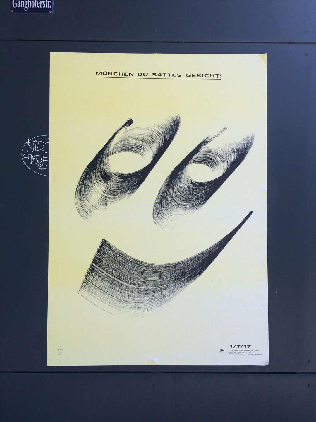 Mega poster on studio wall